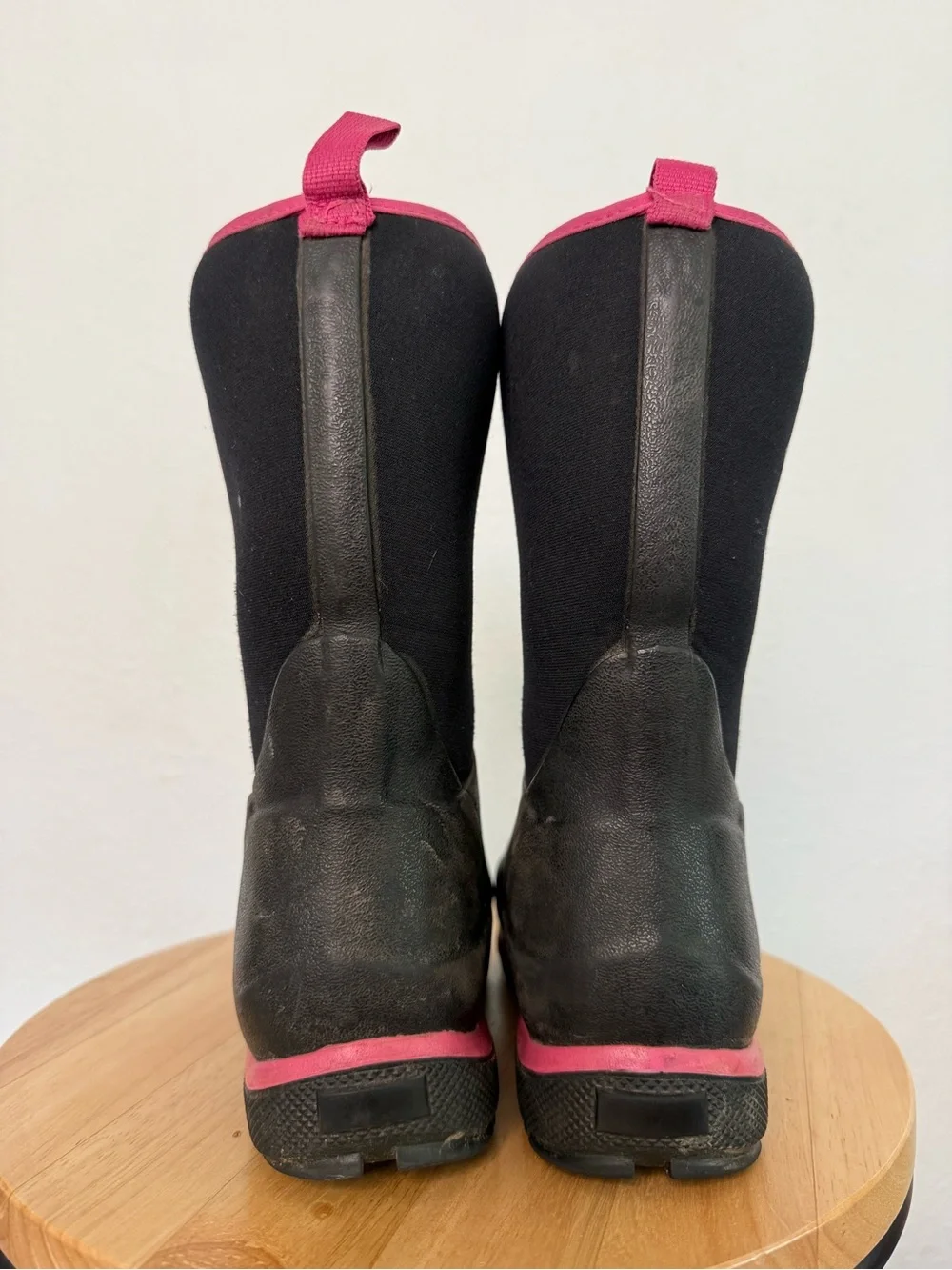 The Original Muck Boot Co. Kids' Black and Pink Waterproof Boots Element Rubber